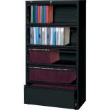 Lorell Receding Lateral File with Roll Out Shelves - 5-Drawer (43513)