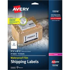 Avery Waterproof Shipping Labels with TrueBlock (15516)
