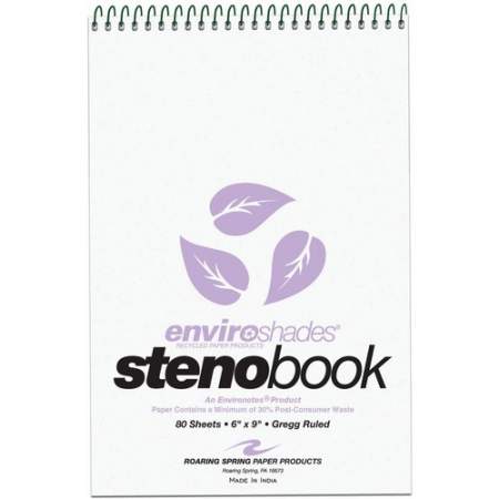 Roaring Spring Enviroshades Recycled Spiral Steno Memo Book (12264)