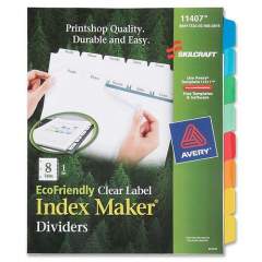 SKILCRAFT 8-Tab Clear Label Index Maker Dividers (7530016006978)