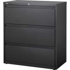 Lorell 3-Drawer Black Lateral Files (88028)