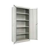Alera Assembled 72" High Heavy-Duty Welded Storage Cabinet, Four Adjustable Shelves, 36w x 18d, Light Gray (CM7218LG)