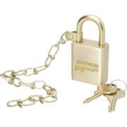 SKILCRAFT Solid Brass Case Padlock with Chain (5340015881819)