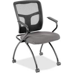 Lorell Mesh Back Fabric Seat Nesting Chairs (8437460)
