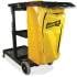 Genuine Joe Workhorse Janitor's Cart, 1 Each, Charcoal,Yellow (02342)