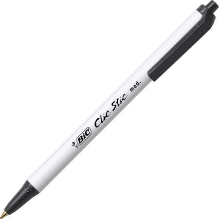 BIC Clic Stic Retractable Ballpoint Pens (CSM241BLK)