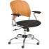 Safco Reve Task Chair Round Plastic Wood Back (6809NA)