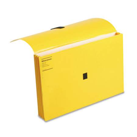 Wilson Jones ColorLife Expanding Wallet w/ Velcro Gripper Flap, 3.5" Expansion, 1 Section, Legal Size, Yellow (7224Y)