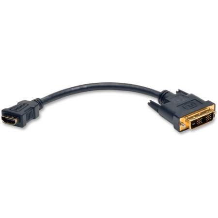 Tripp Lite HDMI to DVI Adapter Cable Connector HDMI to DVI-D F/M 8 Inch (P13008N)