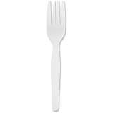 Genuine Joe Heavyweight White Plastic Forks (0010430CT)