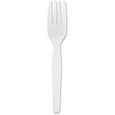 Genuine Joe Heavyweight White Plastic Forks (0010430CT)