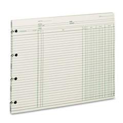 Wilson Jones Accounting Sheets, 9.25 x 11.88, Green, Loose Sheet, 100/Pack (GN2D)