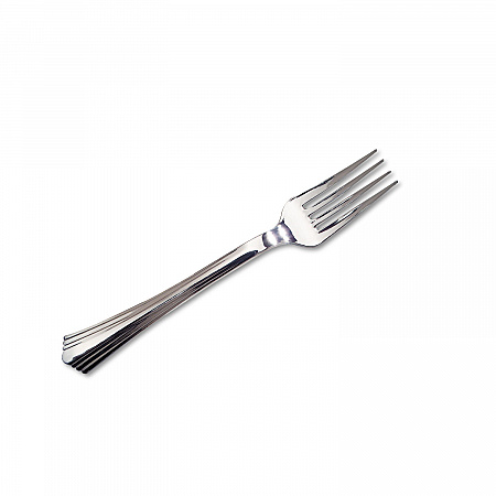 Reflections Heavyweight Plastic Utensils, Fork, Silver, 80/Box (61080)