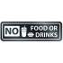 HeadLine No Food Or Drinks Window Sign (9434)