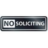 HeadLine No Soliciting Window Sign (9435)