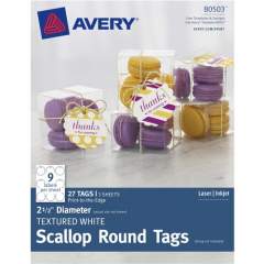 Avery Textured Round Scallop Tags (80503)