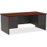 Lorell Mahogany Laminate/Charcoal Modular Desk Series Pedestal Desk - 2-Drawer (79140)