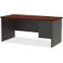 Lorell Mahogany Laminate/Charcoal Modular Desk Series Pedestal Desk - 2-Drawer (79146)