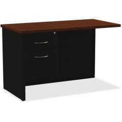 Lorell Walnut Laminate Commercial Steel Desk Series - 2-Drawer (79155)