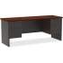 Lorell Mahogany Laminate/Charcoal Steel Double-pedestal Credenza - 2-Drawer (79158)