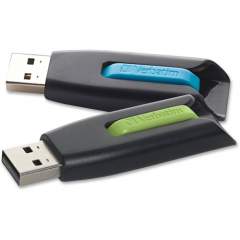 Verbatim 32GB Store 'n' Go V3 USB 3.0 Flash Drive - 2pk - Blue, Green (99127)