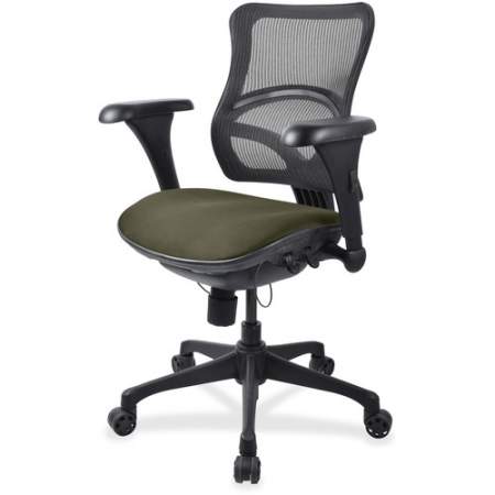 Lorell Mesh Midback Task Chair with Custom Fabric Seat (2097827)
