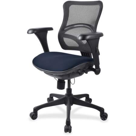 Lorell Mesh Midback Task Chair with Custom Fabric Seat (2097843)