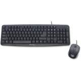 Verbatim Slimline Corded USB Keyboard and Mouse-Black (99202)