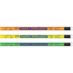 Moon Products Neon Happy Birthday Design Pencils (7917B)