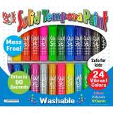 The Pencil Grip Tempera Paint 24-color Mess Free Set (604)