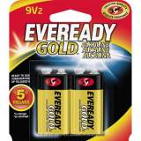 Eveready Gold Alkaline 9-Volt Batteries (A522BP2CT)