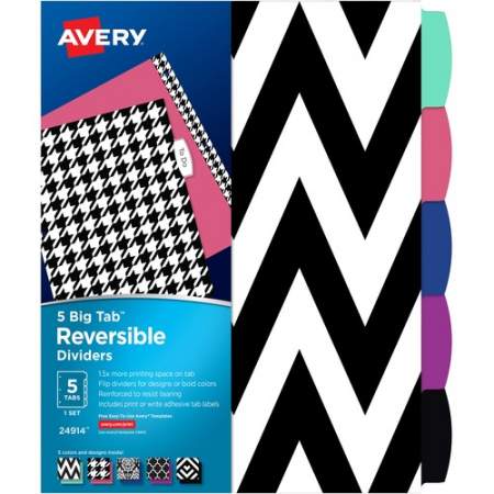 Avery Big Tab Reversible Fashion Dividers (24914)