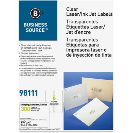 98111 Business Source Clear Address Labels