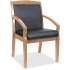 Lorell Sloping Arms Wood Guest Chair (20025)