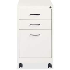 Lorell White 3-drawer Mobile Pedestal File (21028)