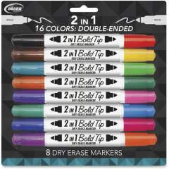 The Board Dudes 2-in-1 Bold Tip Dry Erase Markers (CXY73)