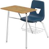 Lorell Rectangular Medium Oak Top Student Combo Desks (99914)