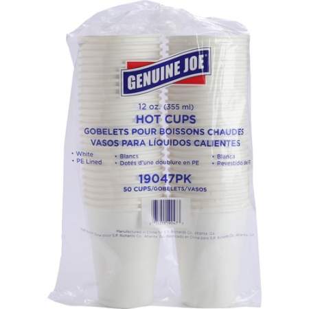 Genuine Joe Lined Disposable Hot Cups (19047BD)