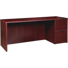 Lorell Prominence 2.0 Mahogany Laminate Right-Pedestal Credenza - 2-Drawer (PC2466RMY)