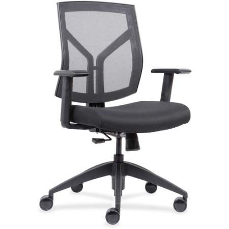 Lorell Mid-Back Chairs with Mesh Back & Fabric Seat (83111)