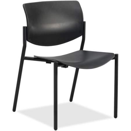 Lorell Stack Chairs with Molded Plastic Seat & Back (83113)