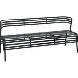 Safco CoGo Indoor/Outdoor Steel Bench with Back (4368BL)