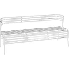 Safco CoGo Indoor/Outdoor Steel Bench with Back (4368WH)