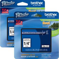 Brother P-touch TZe Laminated Tape Cartridges (TZE111BD)