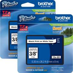 Brother P-touch TZe Laminated Tape Cartridges (TZE221BD)