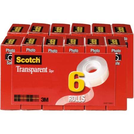 Scotch Transparent Tape - 3/4"W (6006PKBD)