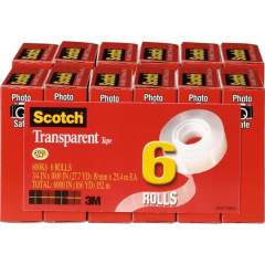 Scotch Transparent Tape - 3/4"W (600K6BD)
