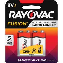 Rayovac Fusion Advanced Alkaline 9V Batteries (A16042TFUSK)