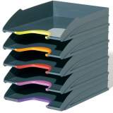 Durable VARICOLOR Stackable 5 Letter Trays (770557)