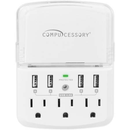 Compucessory Wall Charger Surge Protector (25667)